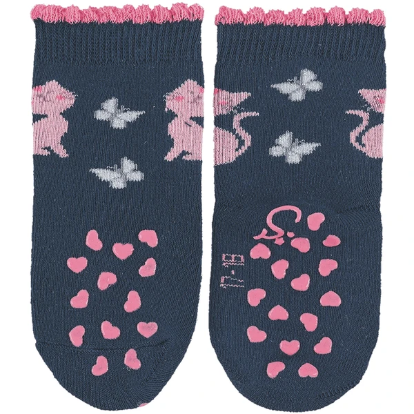 Sterntaler ABS Kruipsokken Dubbelpak Kat/hart Marine - Afbeelding 5