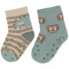 Sterntaler ABS Peutersokken Twin Pack Dino/Leeuw Beige