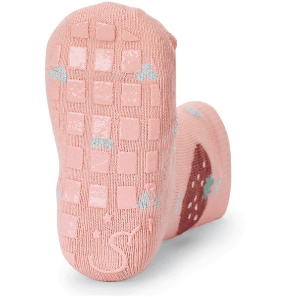 Sterntaler ABS Sokken Dubbelpak Aardbei/bloem Roze - Afbeelding 4