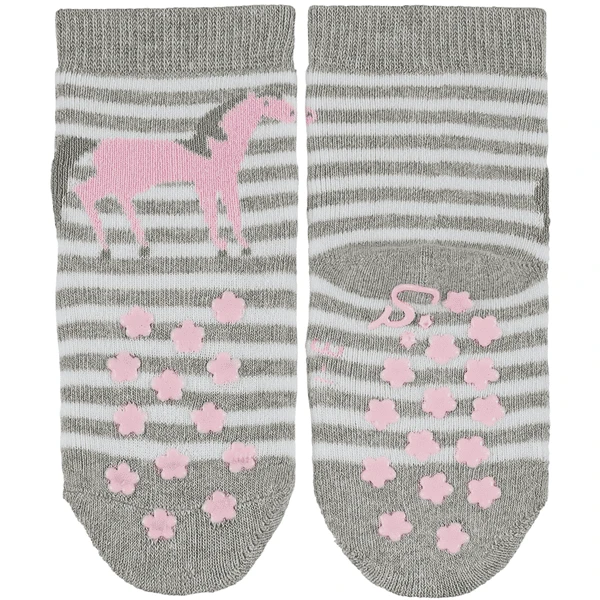 Sterntaler ABS Sokken Dubbelpak Paard/aardbei Lichtgrijs - Afbeelding 5