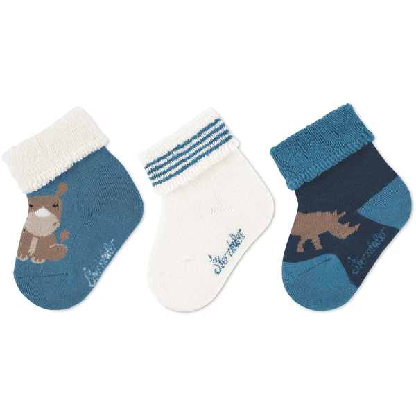 Sterntaler Baby Sokken 3-Pack Rhino Medium Blauw - Afbeelding 5