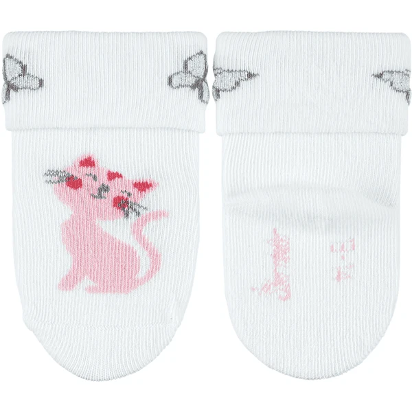 Sterntaler Baby Sokken 3-Pak Kat Wit - Afbeelding 2