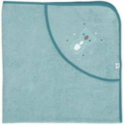 Sterntaler Badhanddoek Kalla Uni Blauw Melange 100 X 100 Cm