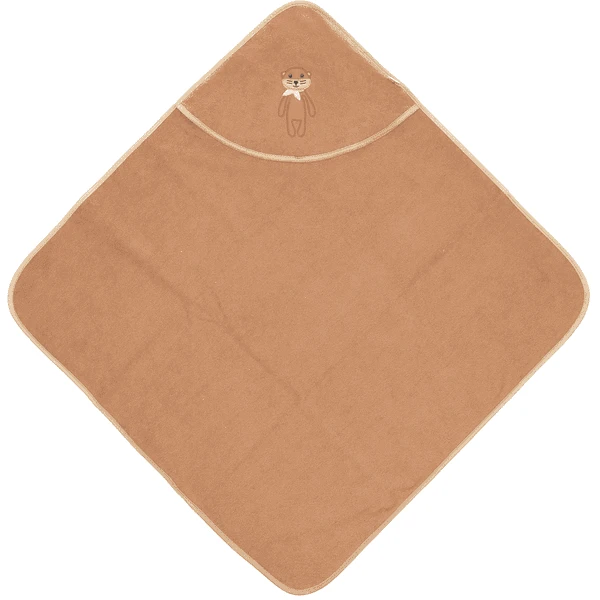 Sterntaler GOTS Badhanddoek Met Kap Otti Uni Bruin 80 X 80 Cm - Afbeelding 3