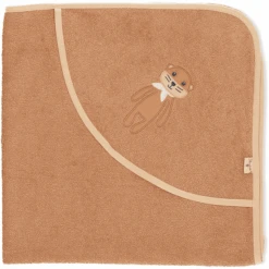 Sterntaler GOTS Badhanddoek Met Kap Otti Uni Bruin 80 X 80 Cm