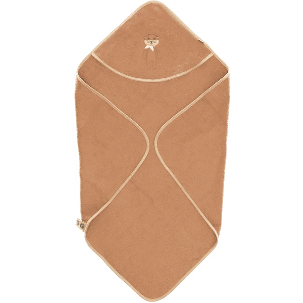 Sterntaler GOTS Badhanddoek Met Kap Otti Uni Bruin 80 X 80 Cm - Afbeelding 5