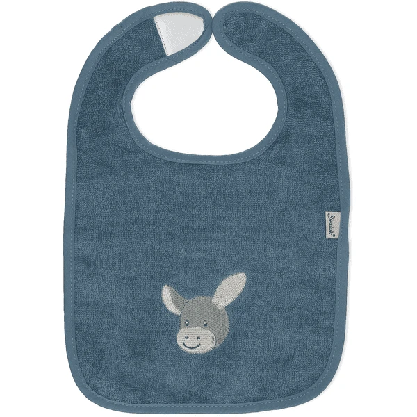 Sterntaler GOTS Klittenband Slabbetje Dubbelpak Emmi Grijs-blauw - Afbeelding 2