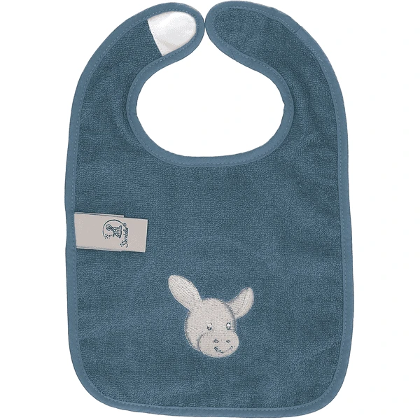 Sterntaler GOTS Klittenband Slabbetje Dubbelpak Emmi Grijs-blauw - Afbeelding 4