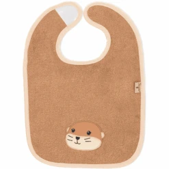 Sterntaler GOTS Klittenband Slabbetje Otti Bruin