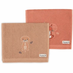 Sterntaler Kinderhanddoek Twin Pack Enna+Otti Koraal 50 X 30 Cm