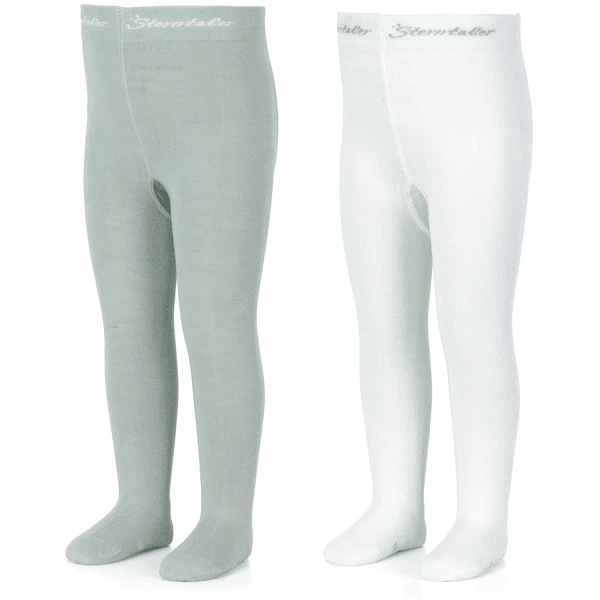 Sterntaler Panty Uni Dubbelpak Bamboe Medium Groen
