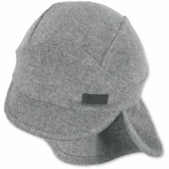 Sterntaler Peaked Cap Met Nekbeschermer Badstof Rookgrijs