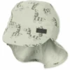 Sterntaler Peaked Cap Met Nekbeschermer Zebra Medium Groen
