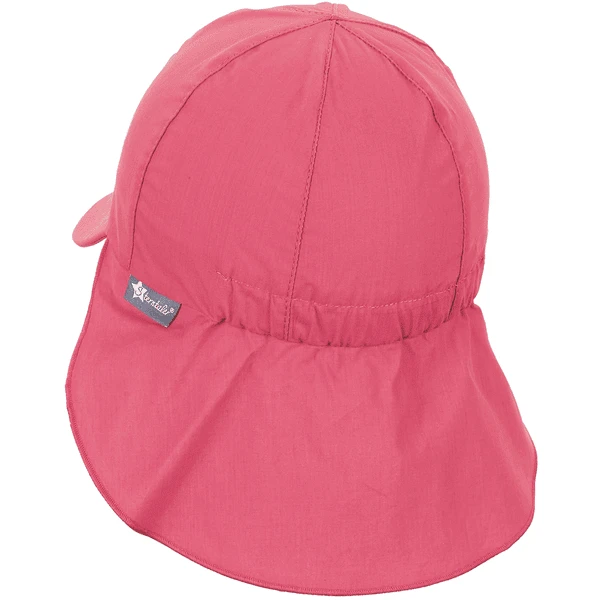 Sterntaler Peaked Cap Met Nekbescherming Koraal - Afbeelding 3