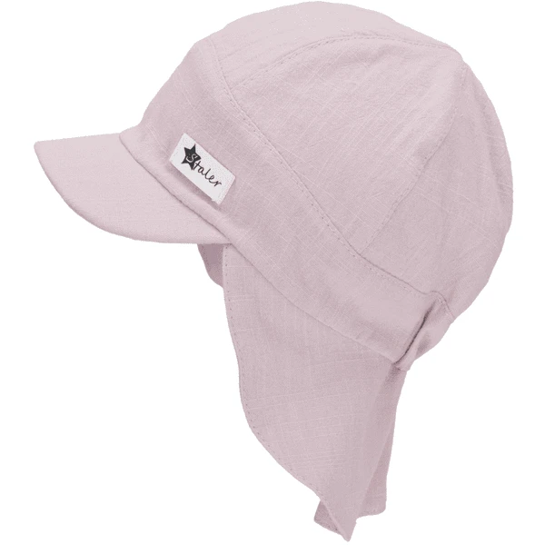 Sterntaler Peaked Cap Met Nekbescherming Linnen Karakter Roze - Afbeelding 2