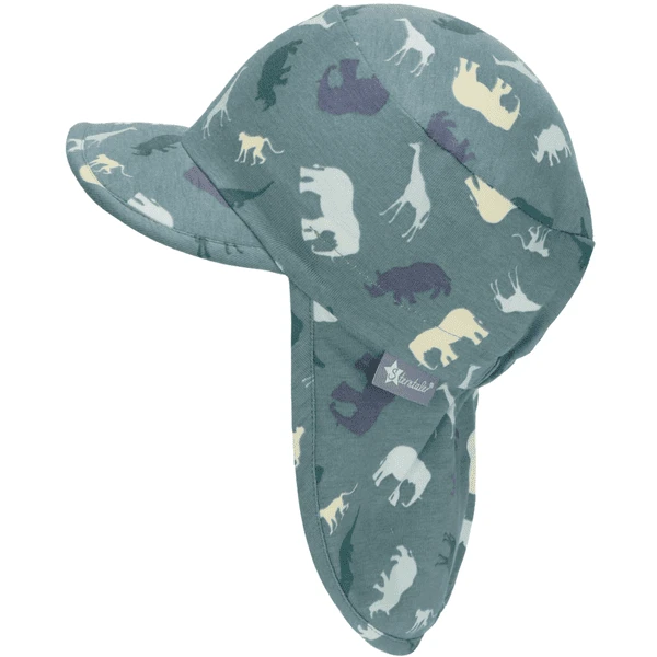 Sterntaler Peaked Cap Met Nekbescherming Safari Donkergroen - Afbeelding 2
