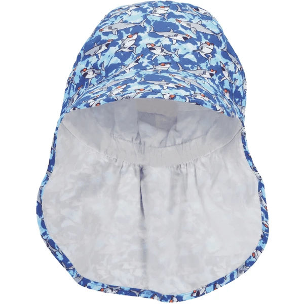 Sterntaler Piekmuts Met Nekbescherming Haaien Blauw - Afbeelding 2