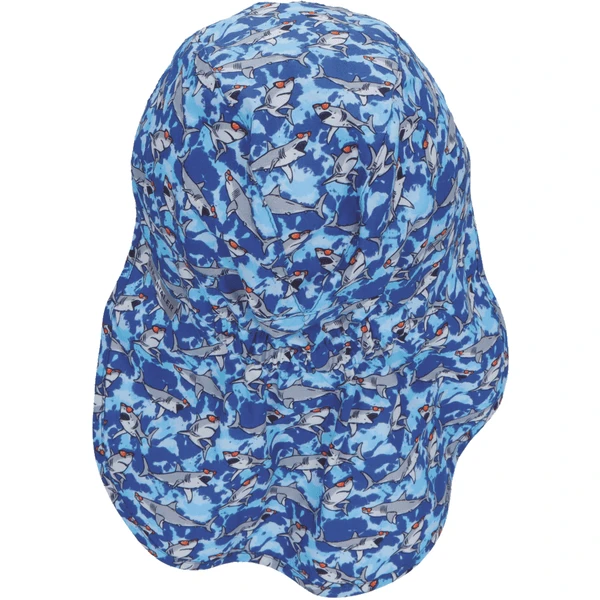 Sterntaler Piekmuts Met Nekbescherming Haaien Blauw - Afbeelding 4