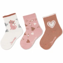 Sterntaler Sokken 3-pack Kat Roze