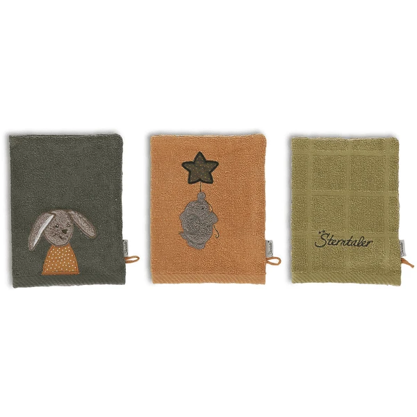 Sterntaler Washandschoenen 3 Pack Eddy Roest - Afbeelding 2