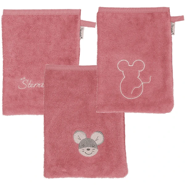 Sterntaler Washandschoenen 3 Pakken Mabel Roze