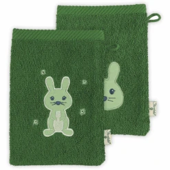 Sterntaler Washandschoenen Twin Pack Kinni Donkergroen